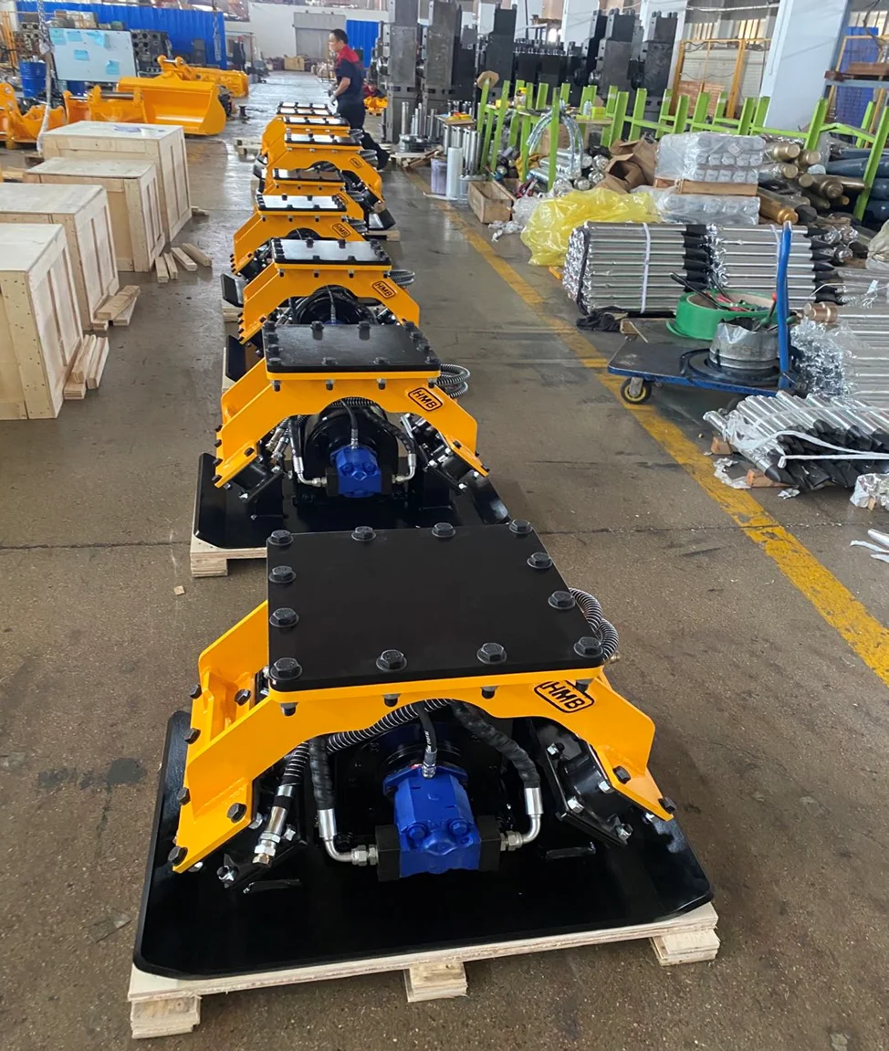 hydraulic vibratory concrete vibrator mini stone vibrating plate compactor excavator hydraulic compactor
