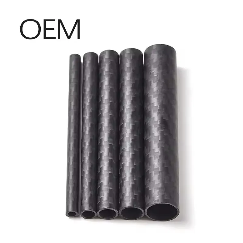 China factory custom high modulus high strength carbon fiber tube 3k twill fabric carbon aramid tube epoxy resin high quality