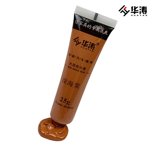 20g Deep Begonia  Water  based wood veneer damage repair paint floor gap filling paste furniture repair paste