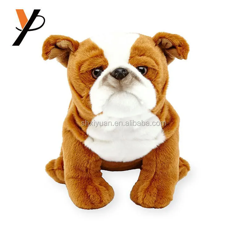 Hot sale plush toy playful puppies with English bulldog