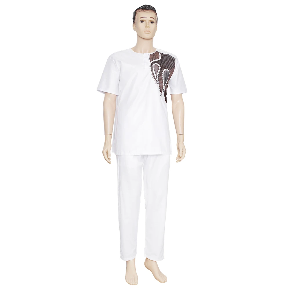 H & D Factory Wholesale Price African Men Clothing Patterns 2 Pieces Suits Couples Clothes