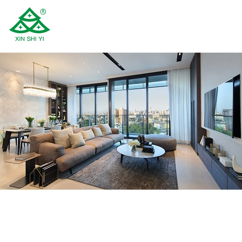 Italian King Size Hotel Fixed Bedroom Furniture Set