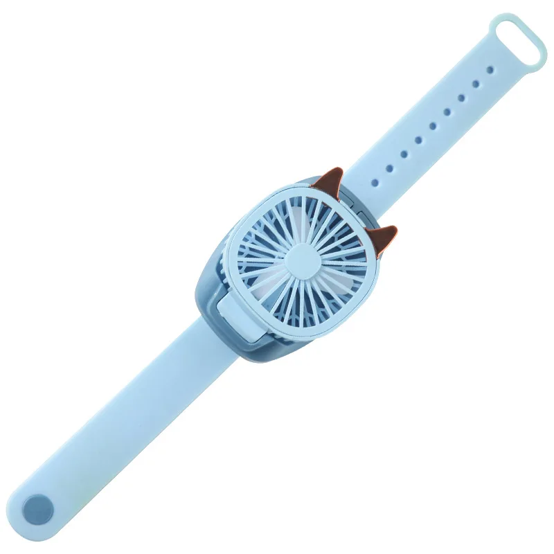 Amazon Top Sellers Usb Charging Watch Fan Glow At Night Cat Ear Usb Fan Portable Mini For Outdoor