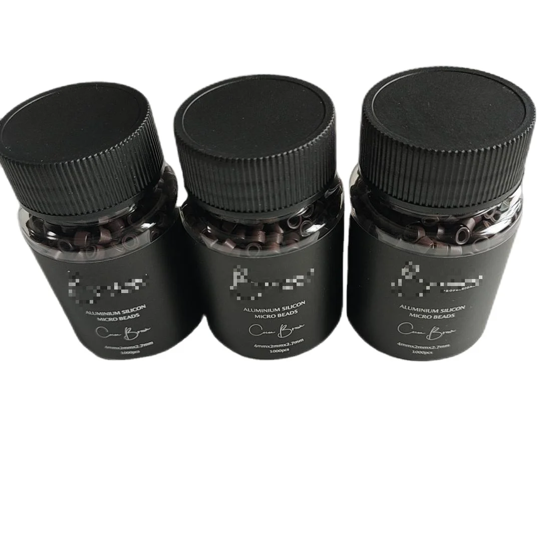 4.5x2.5x3.0mm  silicone lined micro rings links  for I tip hair extension tools