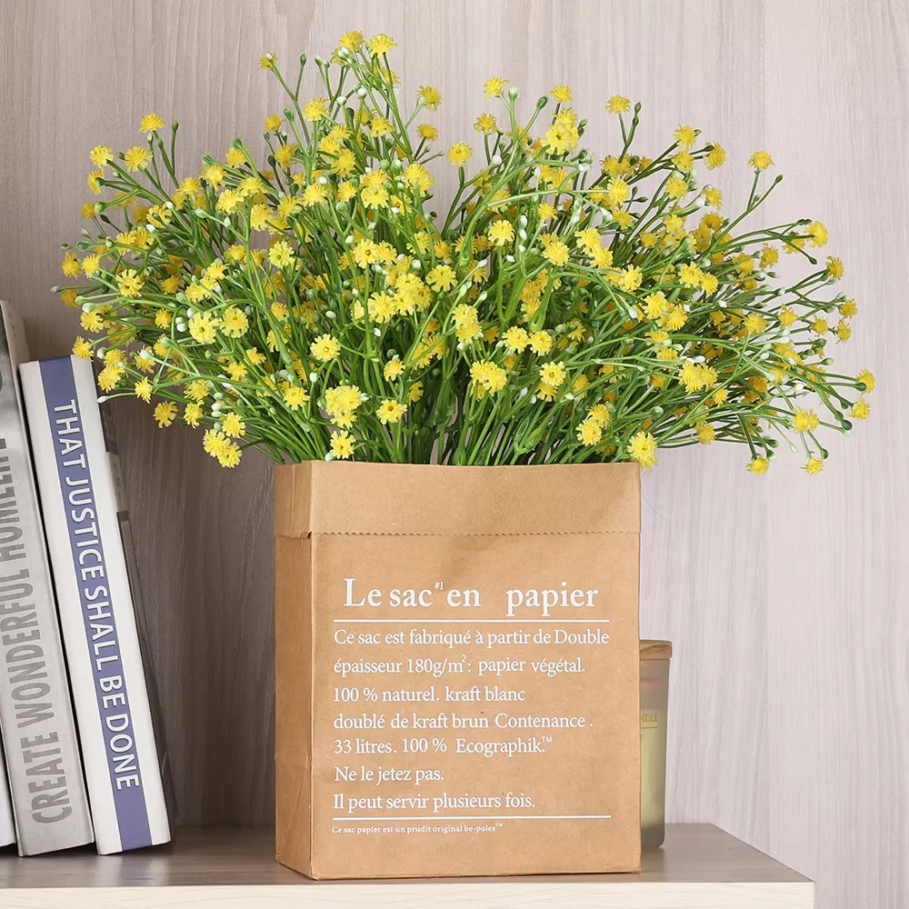 Pastoral Style Artificial White Pink Yellow Butterfly Orchid Wedding Decoration Plastic Flower Garden Decoration Home Decoration