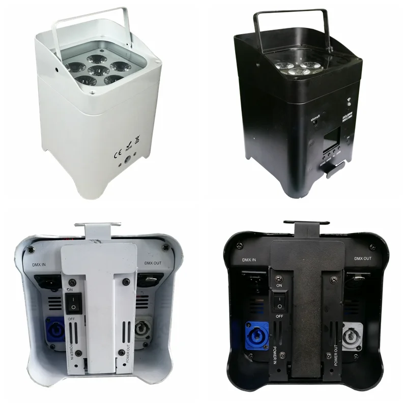 Factory price wireless function white housing 6x18w battery powered led dmx RGBW LED Stage light