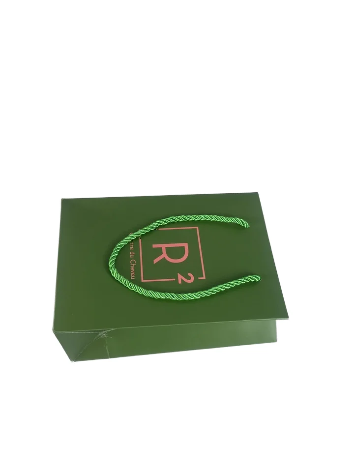 Customizable Luxury Shopping Bag with Handle Recycled Paper Packaging with Varnishing Finish and Your Own Logo Print