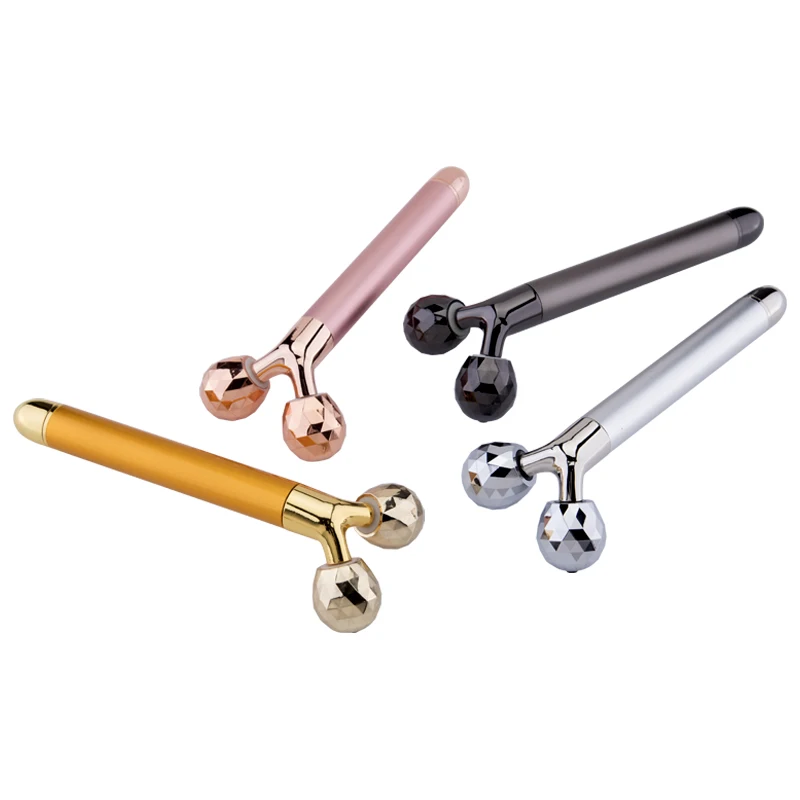 Portable Face lift Instrument handheld facial slimming 3D rotate V face massage roller for Puffy Eyes