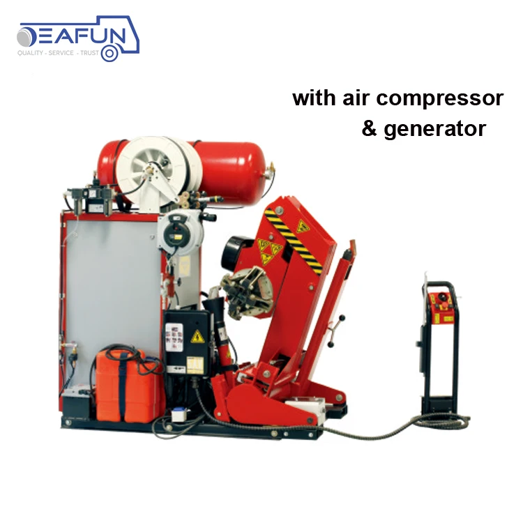 Hydraulic tire changer for truck repairs in Germany
