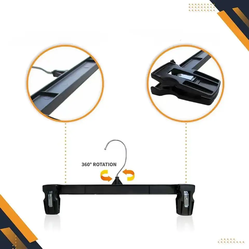 Dry Wet Anti Slip Plastic Hangers Home Multifunctional Coat Hangers Plastic Trousers Rack Pant Hanger With Clip