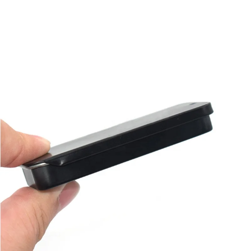 High Quality Cosmetic Custom Tin Case Rectangle Metal Slid Black Tin Can Perfume Solid Wax Packing Metal Tin Can Container