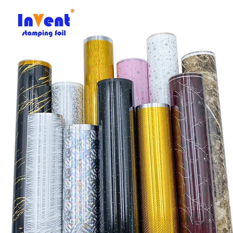 High Quality Gold Silver Square Holographic Hot Stamping Foil  skateboard heat transfer film