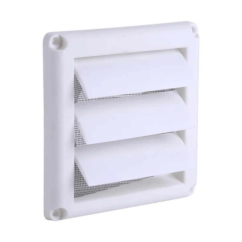6 inch Louvered Outdoor Dryer Vents Cover and Bathroom Exhaust Vents Pipe White
