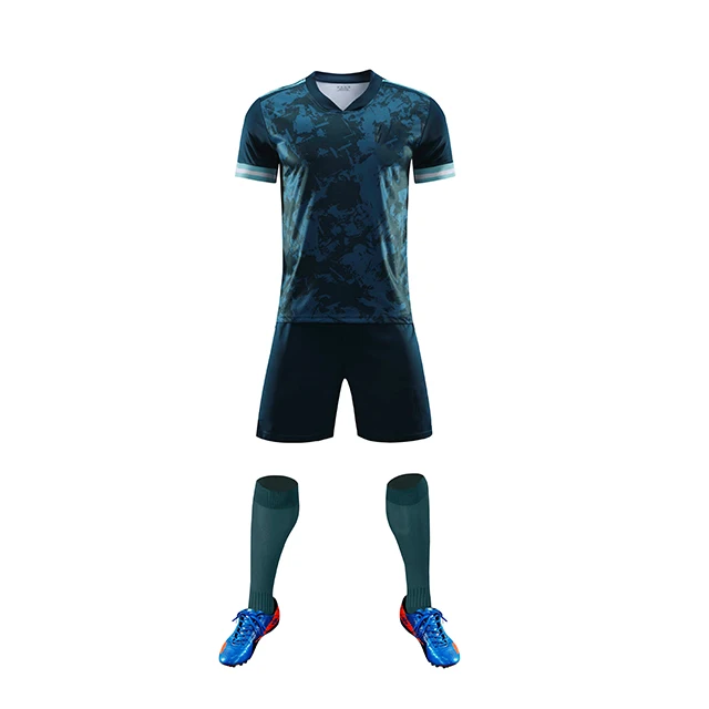 
2020-2021 Great quality Cheap Uniform Dark blue Soccer Jersey Football jersey soccer wear uniforms retro football jersey 