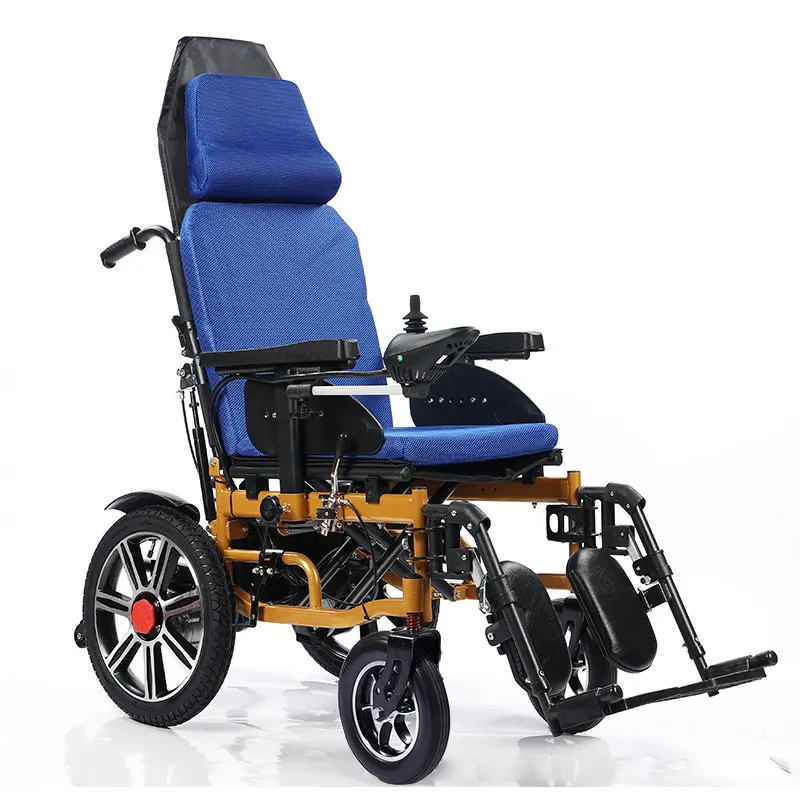Power Foldable Back Electric Folding wheelchair bed Aluminum Alloy wheelchair bed wheel for Rehabilitation Equipment