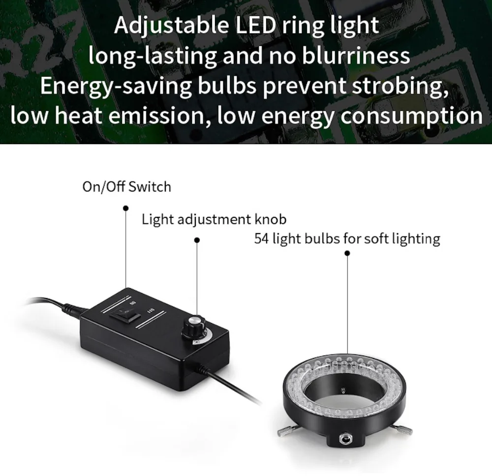 
HD 5MP 250-2000X Monocular Stereo USB Digital Optical Compound Lab Industrial Microscope With Camera LED 