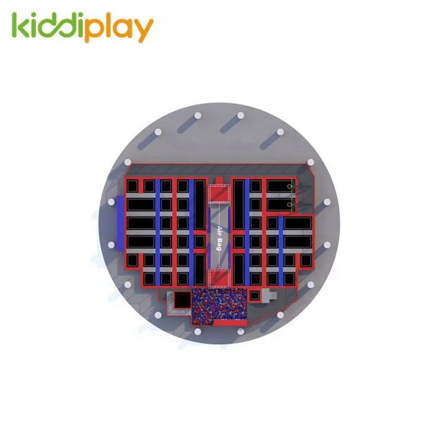 
Small size amusement park equipment bungee jumping commercial indoor trampoline park 