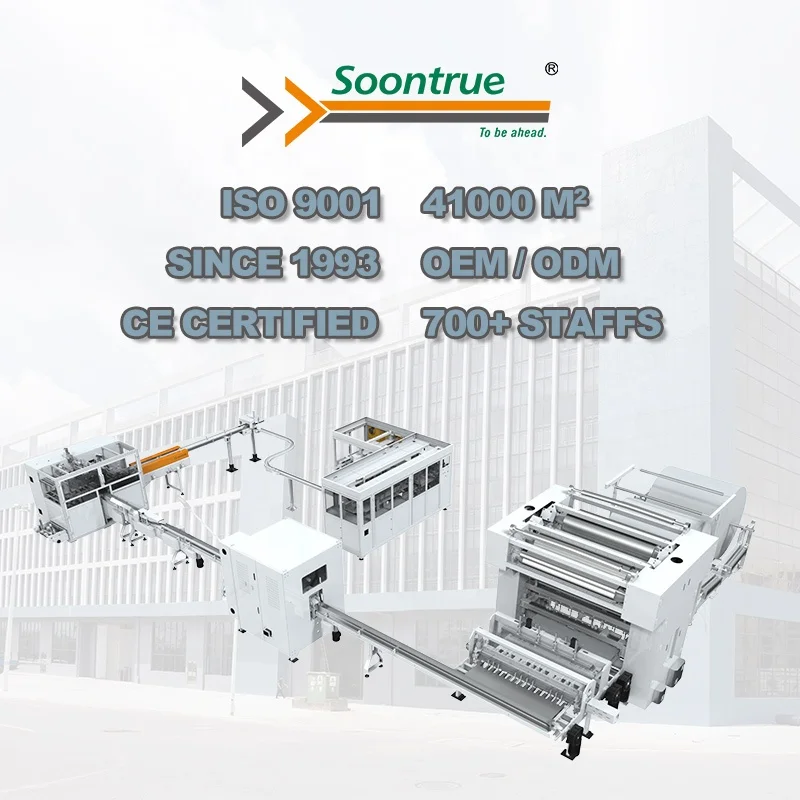 Automatic embossing rewinding cutting facial tissue paper making machine manufacturing