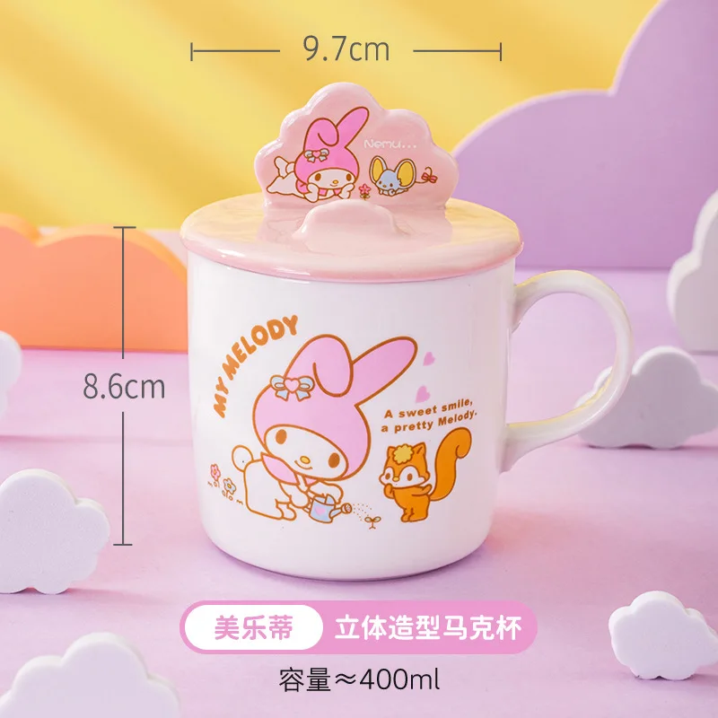 YWMX Cute Creative Mug Kuromi Melody Drinking Cup  Girl Heart Phone Holder Cup Friend Gift Wholesale