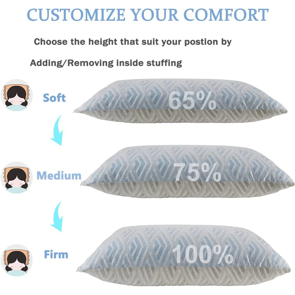 COOLING Amazons best sellers medical orthopedic pillow cervical neck bamboo pillow case aqua gel almohada viscoelastica cool gel pillow