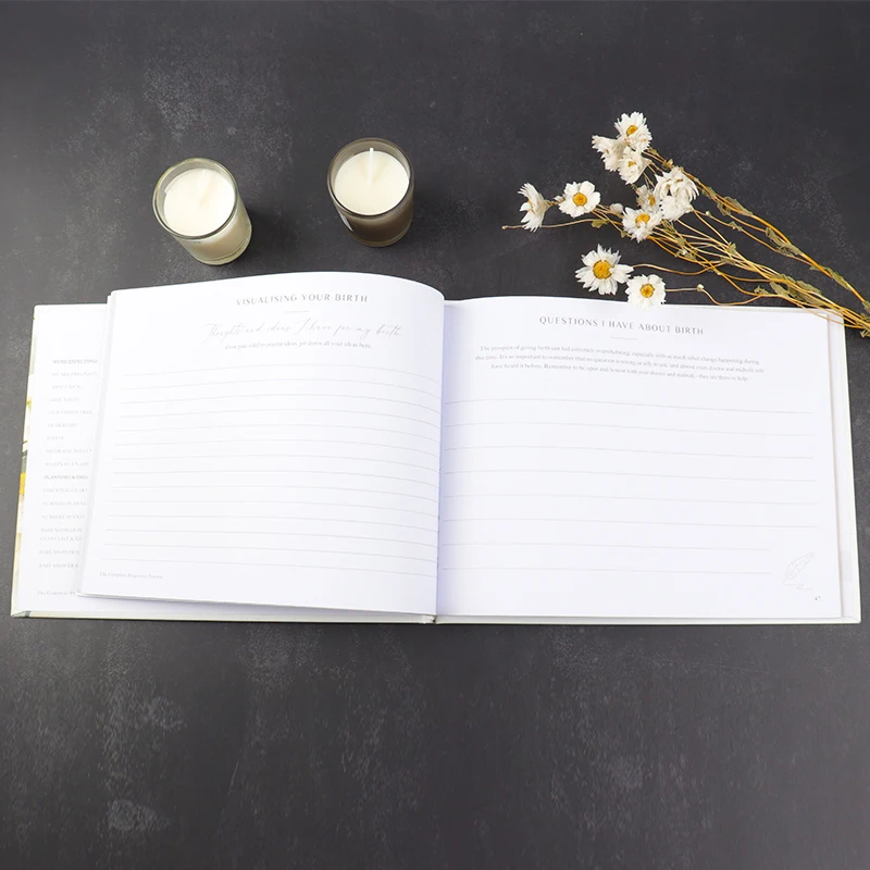 Custom Printing Cover In Loving Memorials Books Funeral Guest Book Sets with Memory Table Card