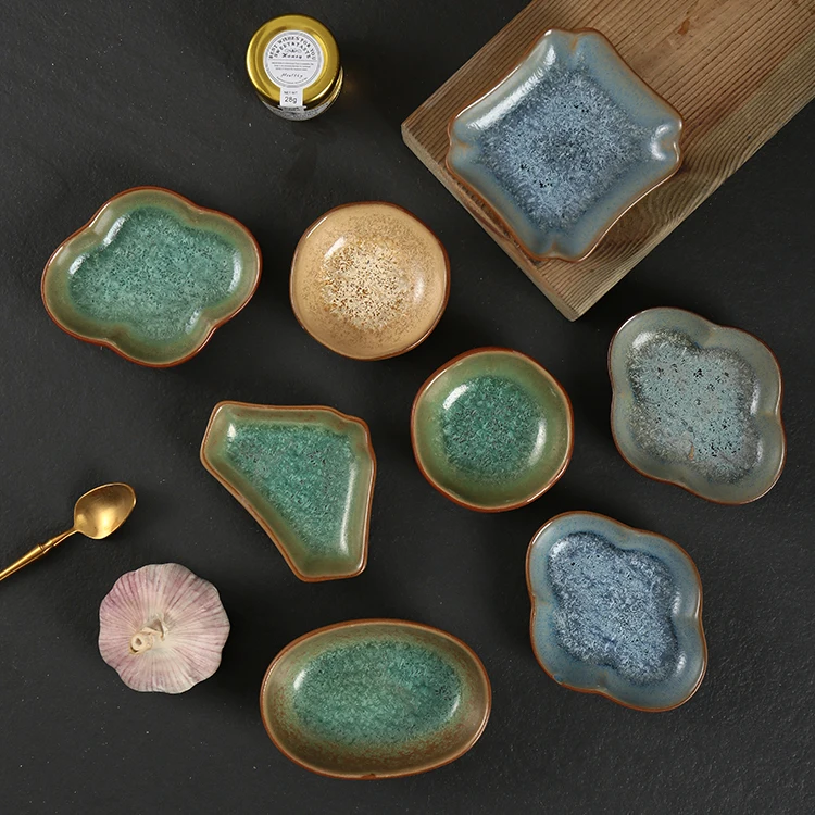 Japanese Korean restaurant crockery stoneware small mini dipping sauce dishes serving tapas appetizer ceramic soy sauce dish