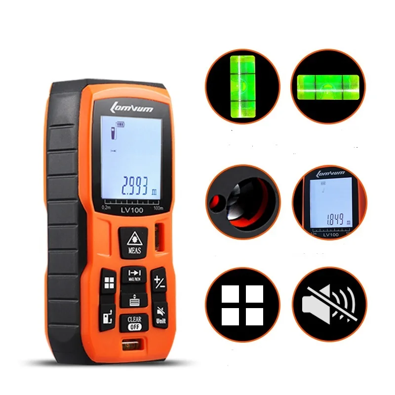 Lomvum LVB Portable Measuring Tool for Distance Volume Handheld Laser Distance Meter