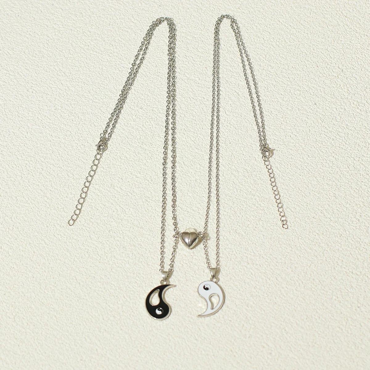 Горячая Распродажа магнитное ожерелье в форме сердца для влюбленных на День святого Валентина 2 шт. китайское пар тайцзи Инь Янь ювелирные изделия