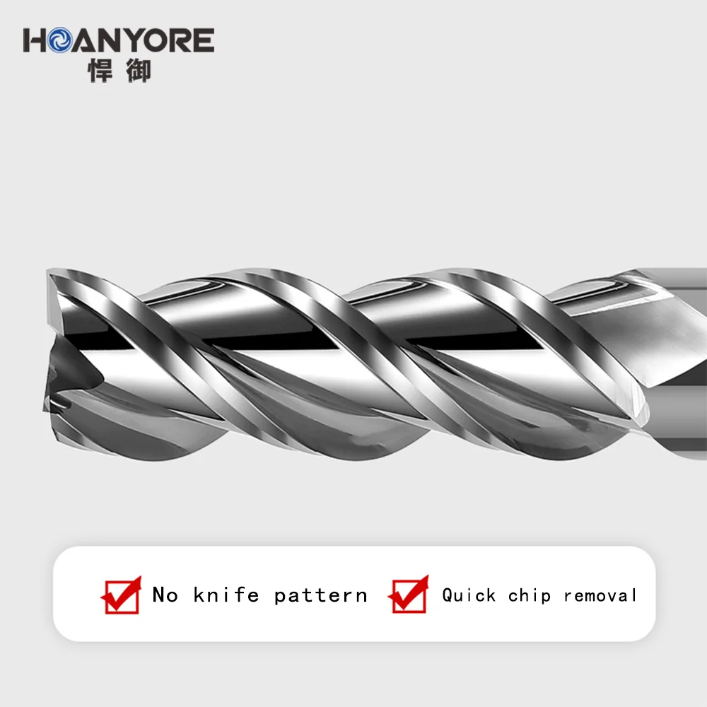 HOANYORE R0.5 ~ R10.0 3 фреза из вольфрамовой стали твердого сплава с плоским дном белым покрытием