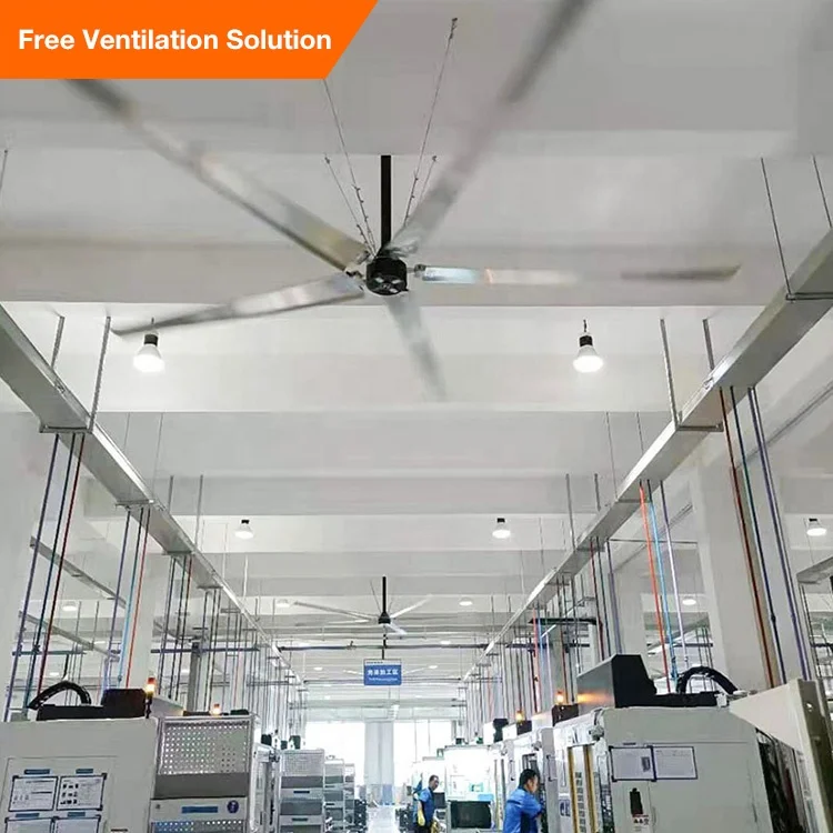 Самые популярные HVLS большие промышленные потолочные вентиляторы улучшают циркуляцию