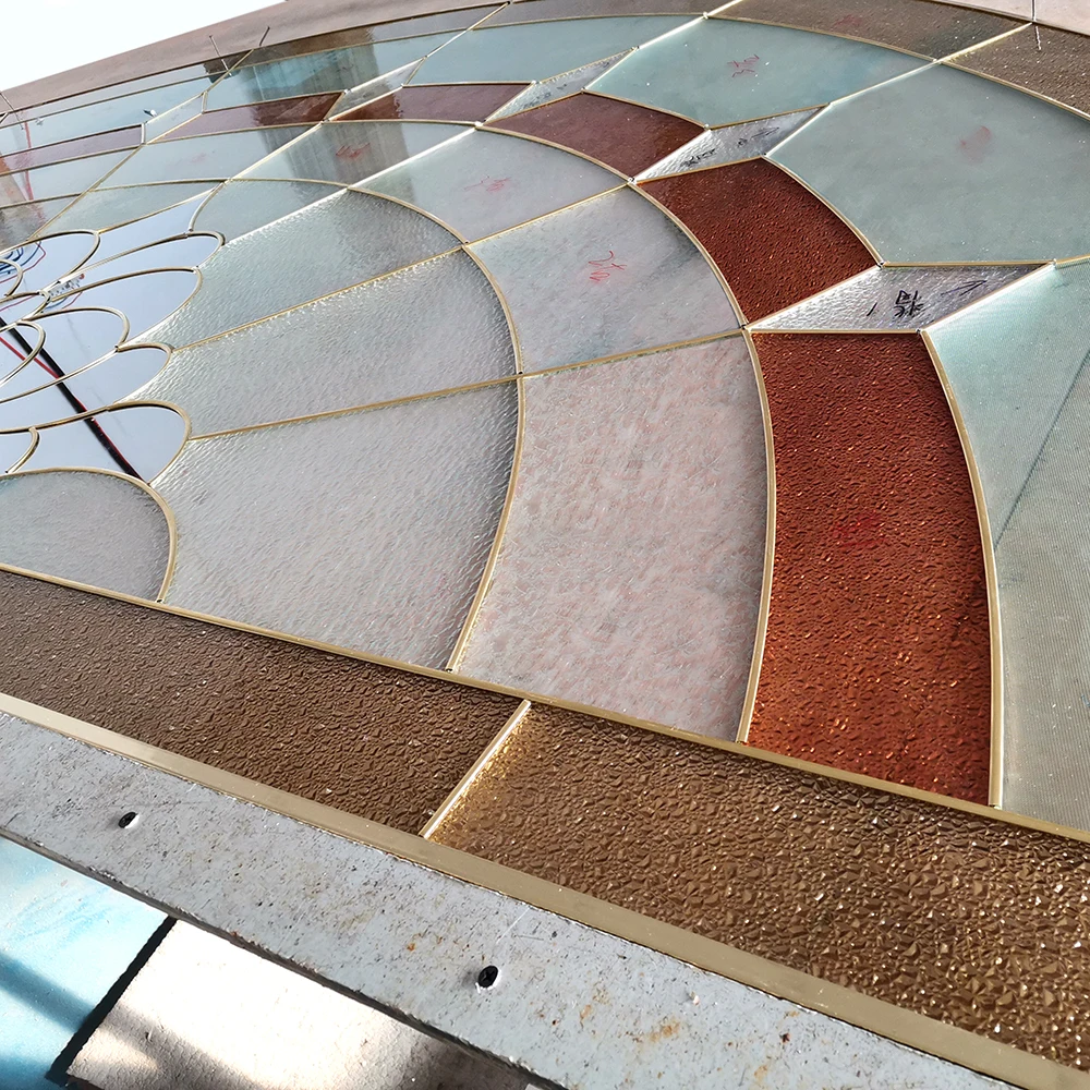 1inch 22x36 22x64 22x48 inch oval shape decorative front door glass inserts unit