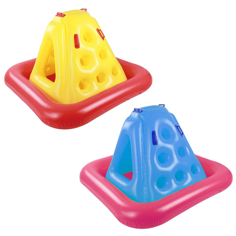 In stock PVC toys portable outdoor inflatable rock climbing wall for kids