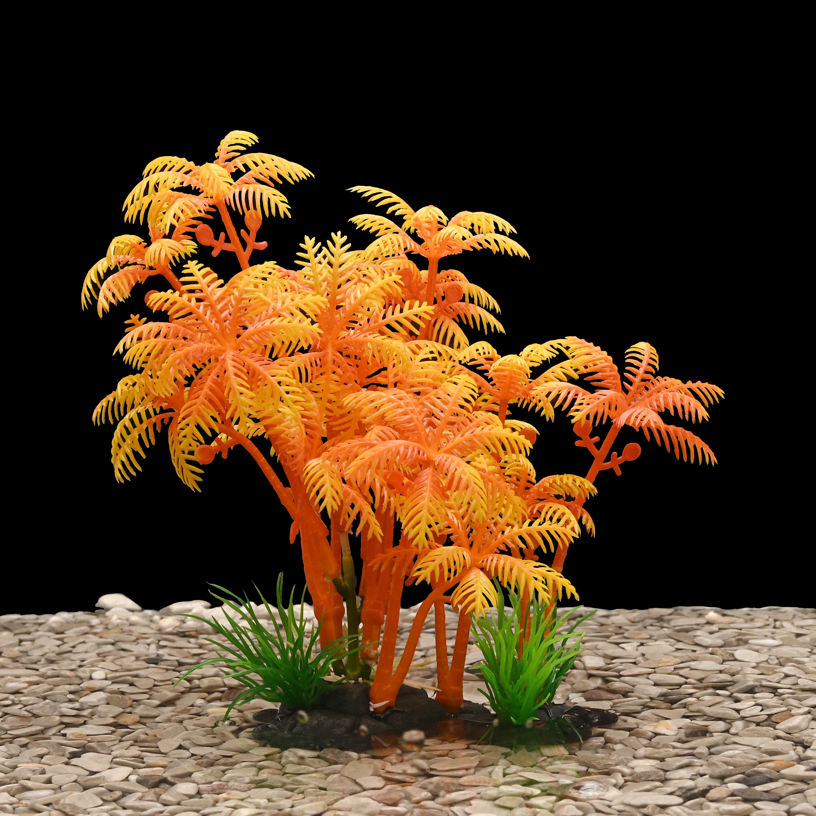 Aquarium Decorations Plants Plastic Nature Plant, Fish Tank Plant Decor [4.5 Inch]