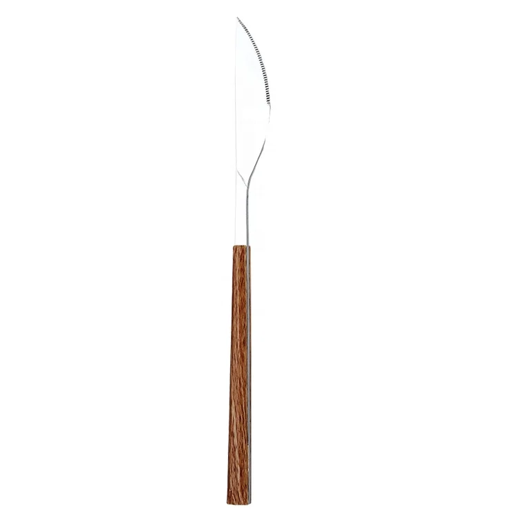 OEM eco-friendly stainless steel 18/0 dessert knife fork spoon customized cutlery sets