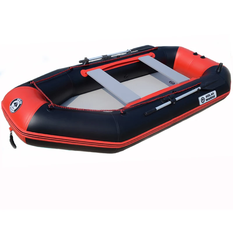 Hot Sale Solar marine canoeing  230CM 3 People PVC Inflatable canoe/kayak Fishing Boat Water Sports