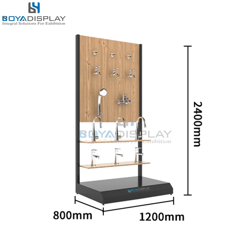 Customized  Displays New Design Arrive Unique Style Professional  Bathroom Kitchen Shower Tap Faucet Display Rack Stand