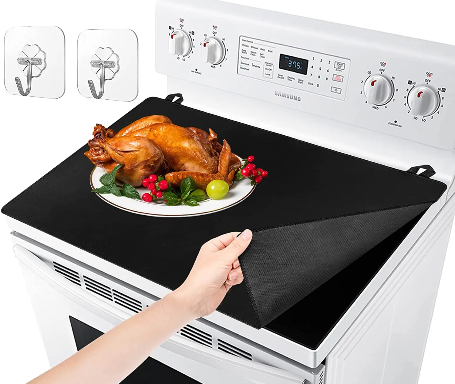 Free sample Non slip Heat Resistance Stove Top Protective Cover for Electric Range Stove protector
