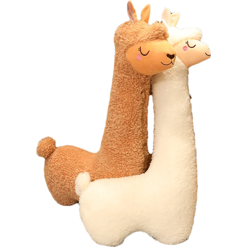 Factory wholesale cute plush toy stuffed animal soft plush giant alpaca toy with plush sleeping alpaca plush toys