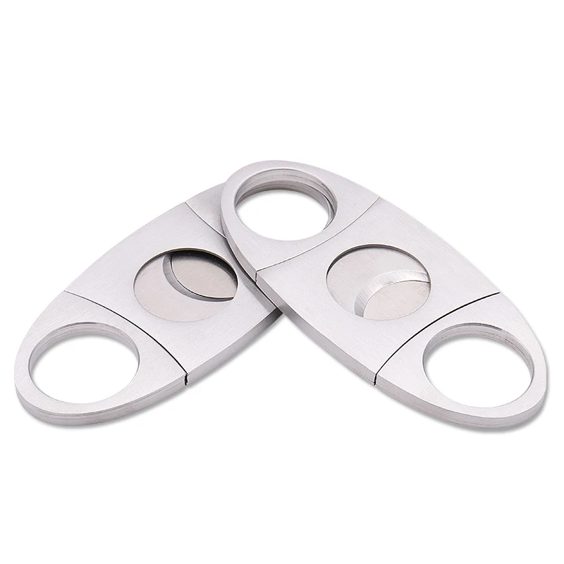 Custom Logo Double Blade Guillotine Cigar Cutter For Cigar Accessories