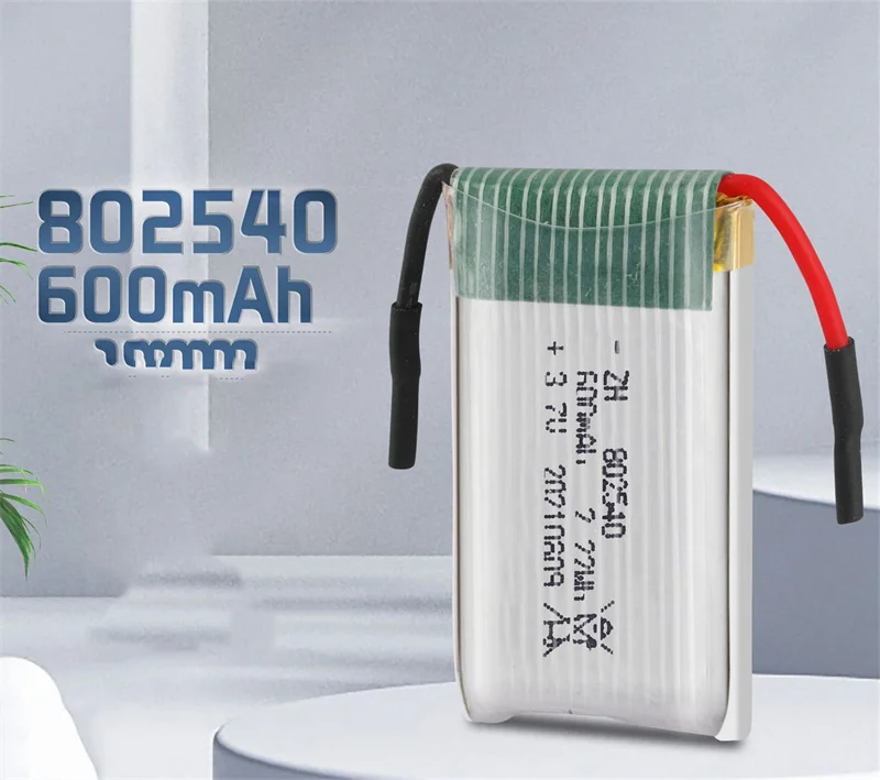 Professional 802040 25c 3.7v 500mah Rechargeable Battery Lithium Polymer Lipo Batteries for Drone Hexacopter Octocopter