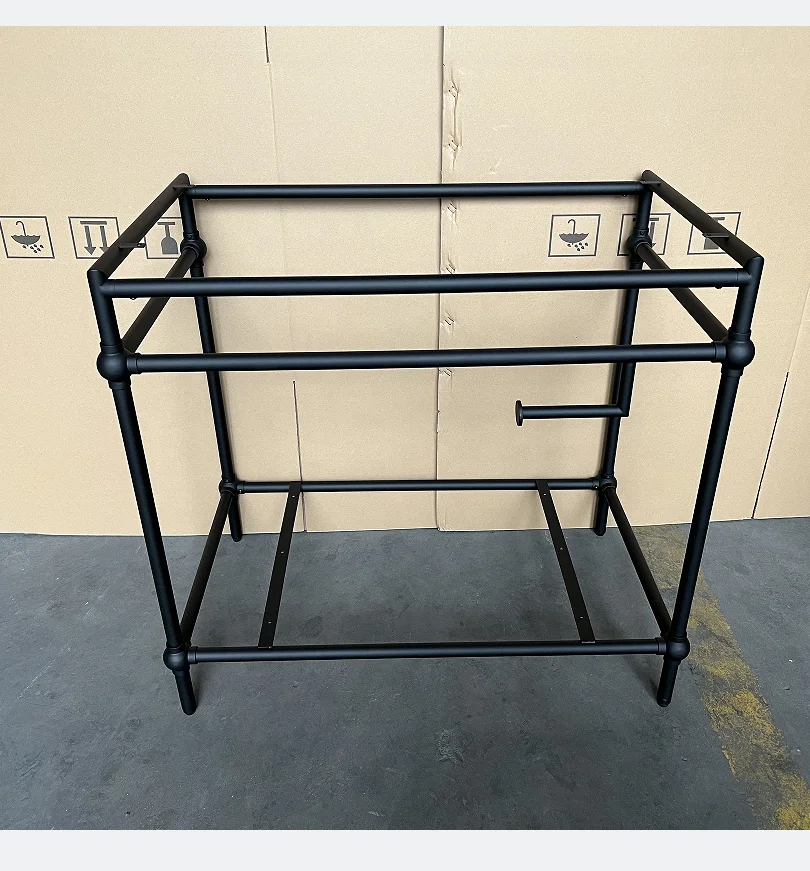 Taylor simple design unique elegant style basin structures with metal grid in RAL black beautiful washstand vanity sets