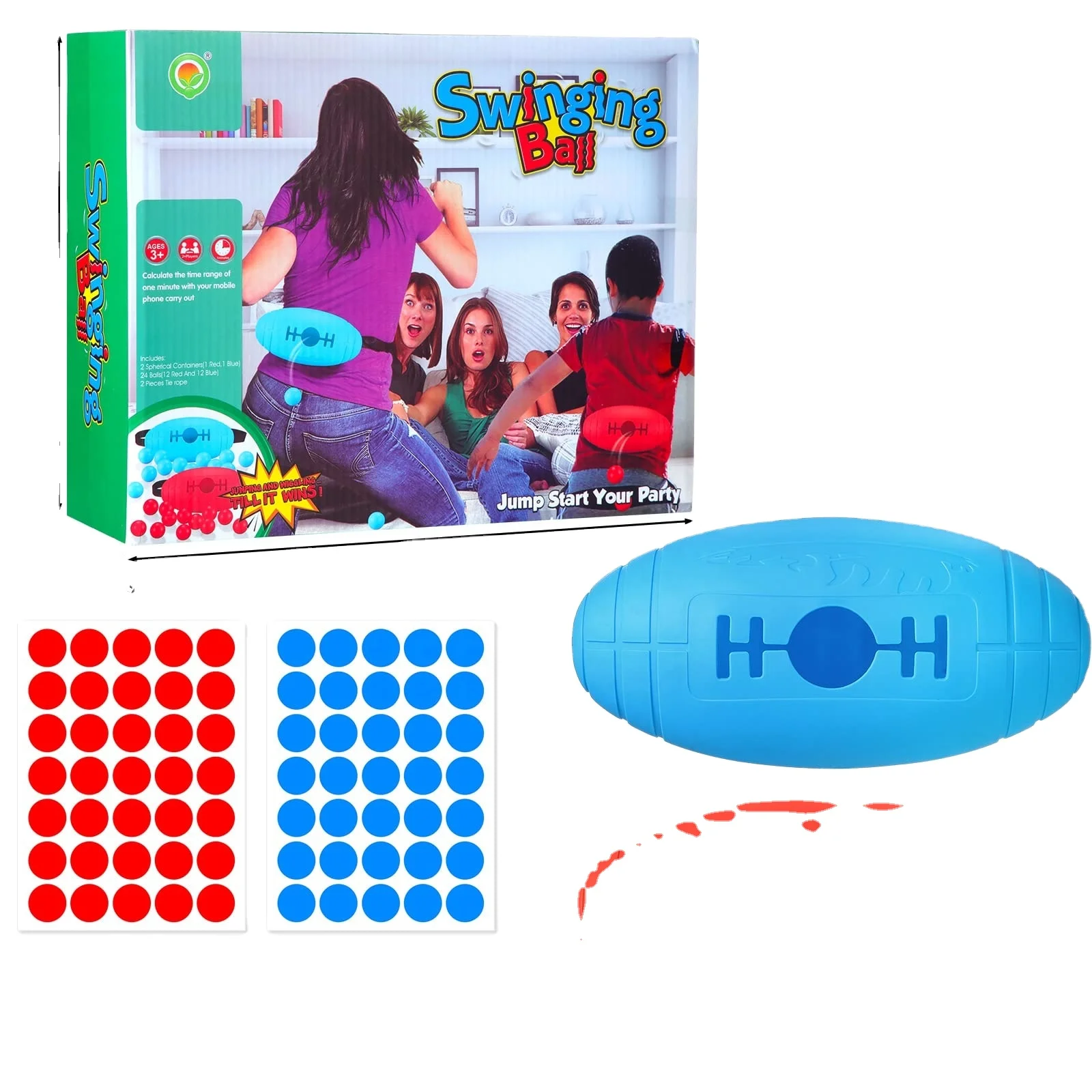 Adult Party Games Fun Twister Game Night for Group and Family Birthday Party Games for Kids 4-8 8-12 Shaking Swing Ball Toys