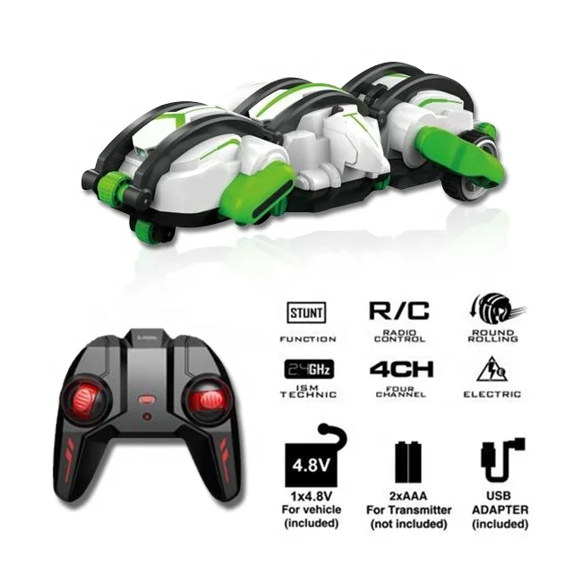 
2020 New Product Kids 4CH 2.4GHz Round Rolling Rc Stunt Radio Remote Control Toy Cars 
