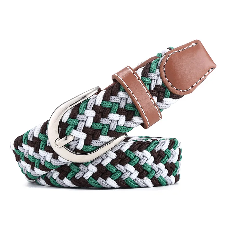 Hot selling explosive 2.5 wide stretch knit belt Korean version ladies young student leisure needle buckle belt
