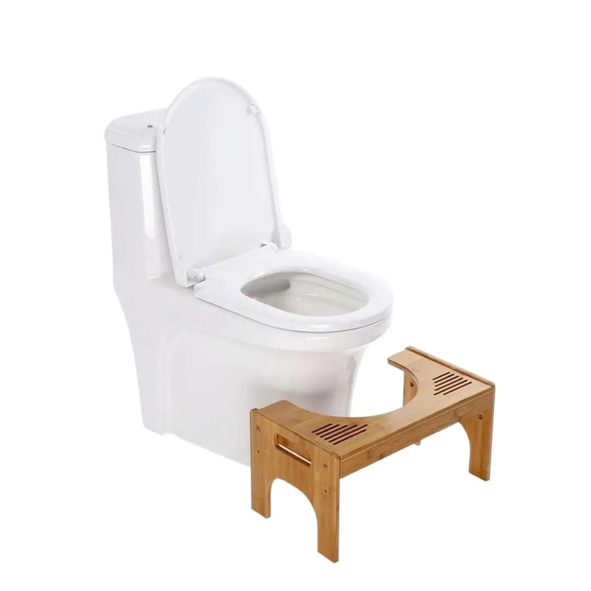 China Supply Toilet Step Stool Bathroom Accessories Bamboo Bathroom Small Footstool Children Bathroom Stool Modern