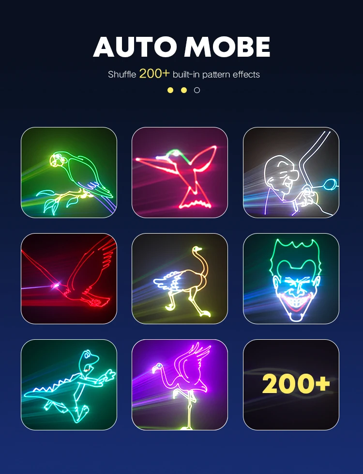 Moka sfx Full Color Laser Diode 10w RGB ILDA Laser Lights for Night Club Party DJ Stage Event