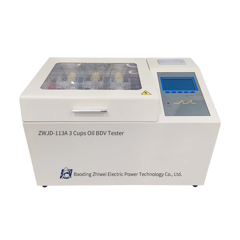 Zhiwei ZWJD-113A 3 cups transformer oil bdv tester insulating oil dielectric strength tester