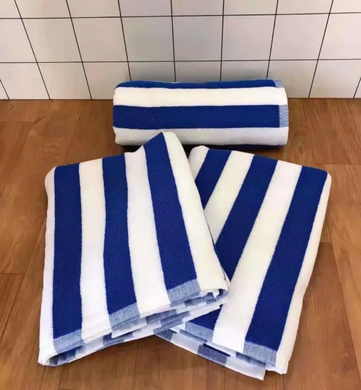 Cheap towels beach 100% cotton Customized Striped Cotton Beach Towels for Hotel and Resort