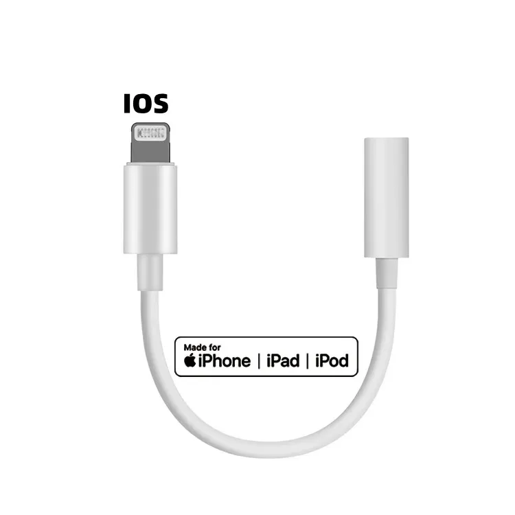 Most Popular original chip light ning adapter 3.5 Mm Headphone Jack Adapter For  iOS  Iphone  iPad apple