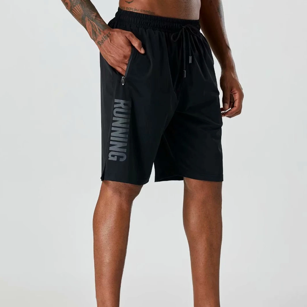 
Mens Custom Logo Sports Apparel Elastic Waist Quick Dry Training Running Shorts with Pockets 
